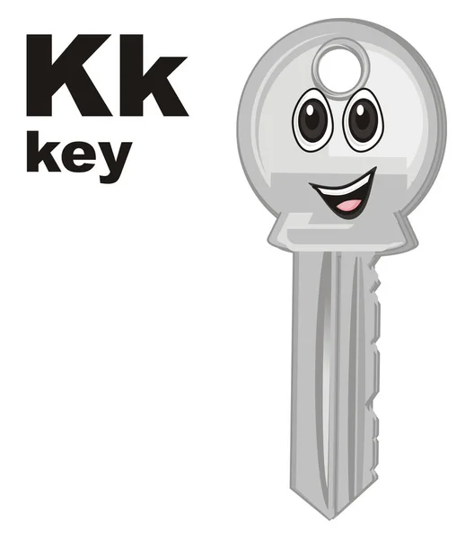 Funny Metal Key Black Abc — Stock Photo, Image