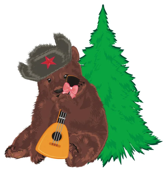 Рисунок мишка с балалайкой