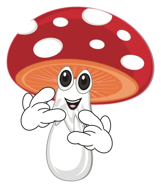 Boldog Amanita Gesztus Cool Térkép — Stock Fotó