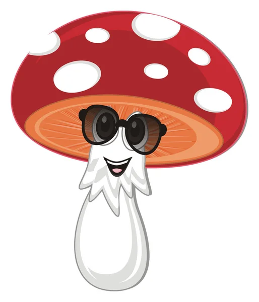 Amanita Sonriente Gafas Sol Negras — Foto de Stock