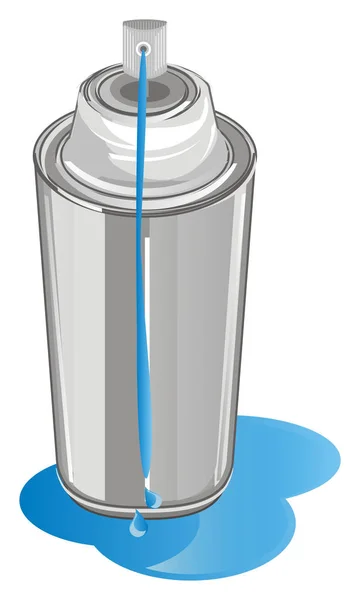 Spray Tinta Com Tinta Azul Vazando — Fotografia de Stock