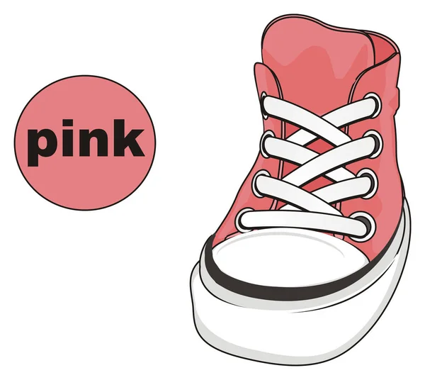 一只粉红的胶鞋是粉红色的 — 图库照片
