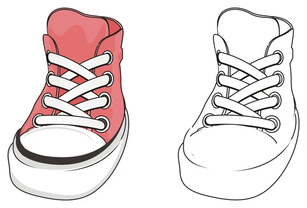 Pie Goma Rosa Con Zapatos Goma Para Colorear —  Fotos de Stock