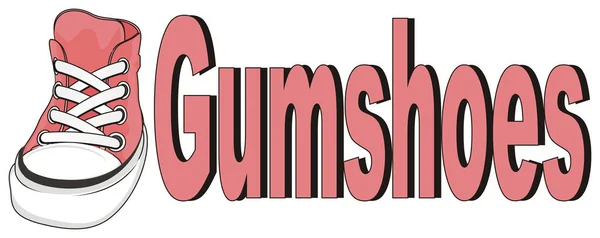 Gumshoes Rosa Com Letras Rosa — Fotografia de Stock