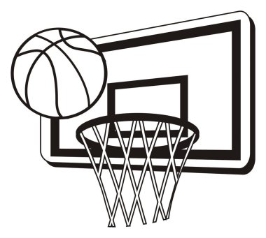 Basketbolun siyah beyaz araçları