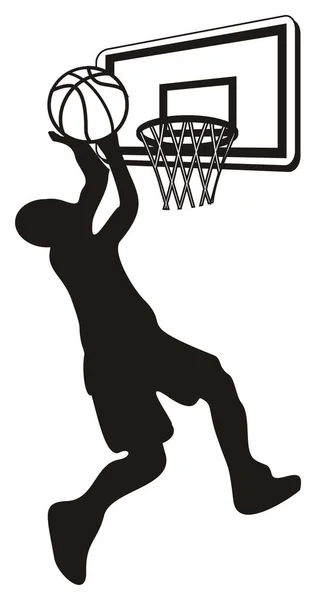 Kosárlabda Fekete Fehér Szimbólumai — Stock Fotó