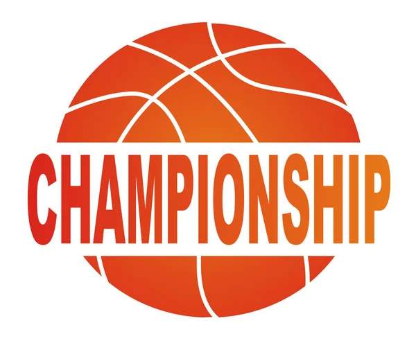 orange icon of championship basketball