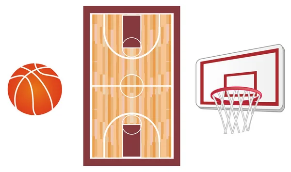 three symbols of basketball game