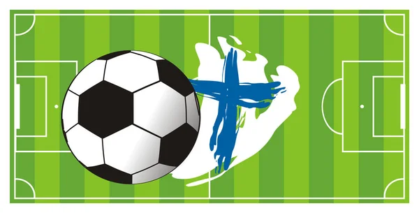Jogo Futebol Bandeira Finlândia — Fotografia de Stock