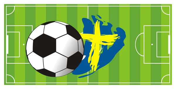 Футбол Флаг Швеции — стоковое фото