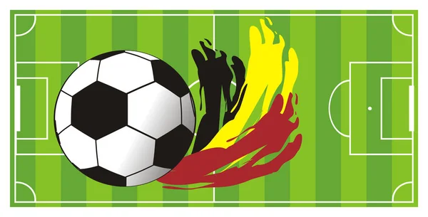 Fußballspiel Und Flagge Belgiens — Stockfoto