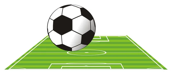 Duża Piłka Nożna Małe Boisko — Zdjęcie stockowe