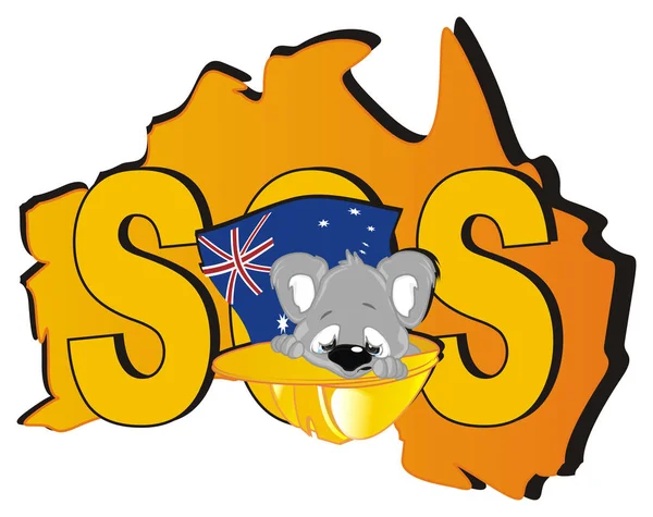 signal S.O.S. from Australia on fire