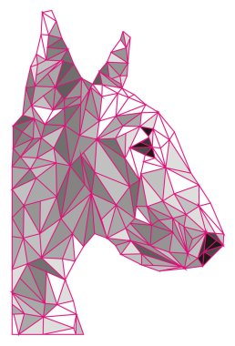 Pembe çizgileri olan bir teriyer.