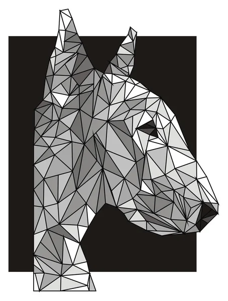 Papercraft Bull Terrier Sfondo Nero — Foto Stock