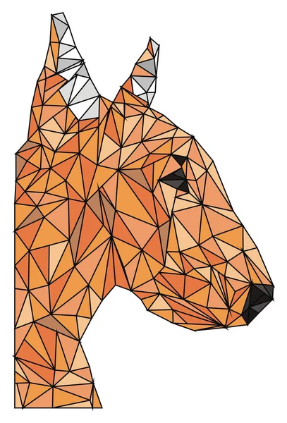 Ornge Papercraft Hocico Bull Terrier — Foto de Stock