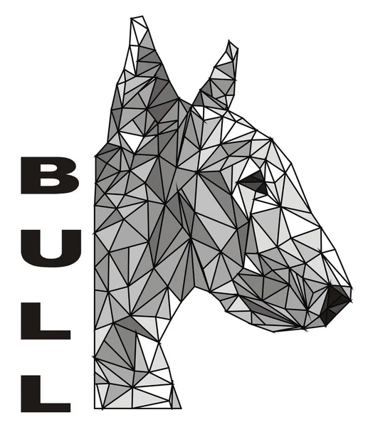 Papercraft Bull Terrier His Name — Stock Photo, Image