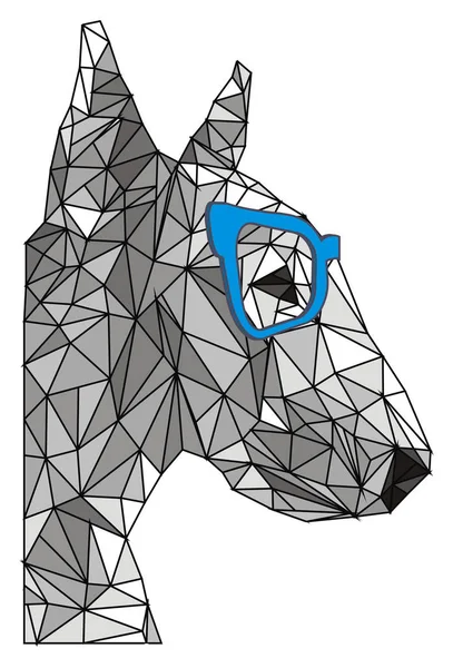 Papercraft Bull Terrier Gafas — Foto de Stock