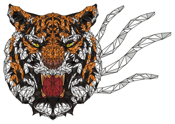 Papercraft Tigre Lignes — Photo