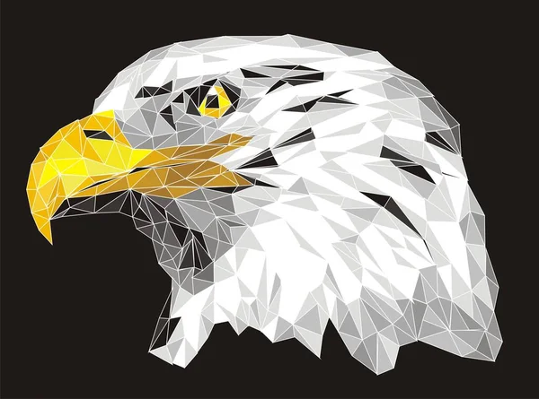 紙細工の鷲と黒の背景 — ストック写真