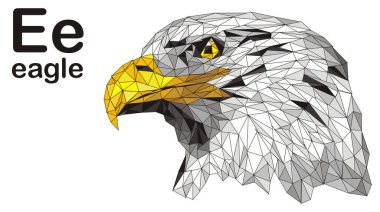 Kağıt işleri kartalı ve siyah ABC