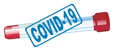 covid-19 damgası ve test tüpü
