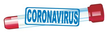Coronavirus ve boş bir test tüpü.