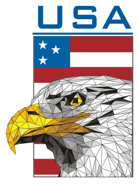 Orzeł Papierniczy Flaga Usa — Zdjęcie stockowe