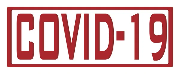 Rote Buchstaben Briefmarke Covid — Stockfoto
