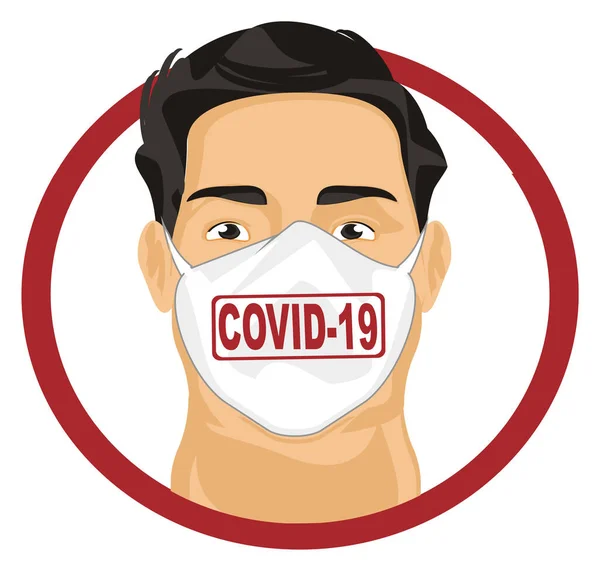 Covid Het Masker Van Mens — Stockfoto