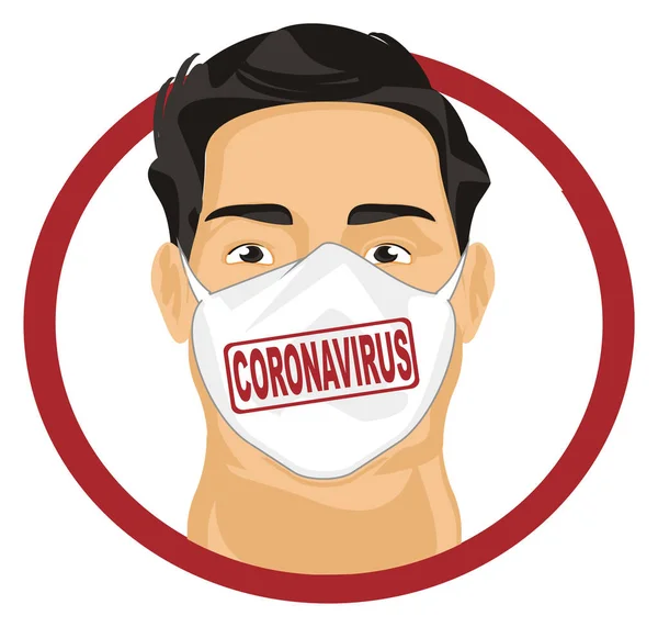 Homem Com Máscara Coronavírus — Fotografia de Stock