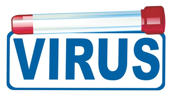 Stamp Virus Test Tube — Stock Photo, Image
