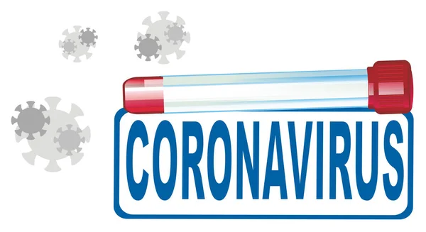 Coronavirus Met Virus Reageerbuis — Stockfoto