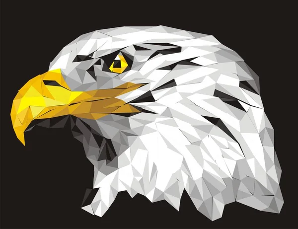 Papercraft Eagle Black Background — Stock Photo, Image