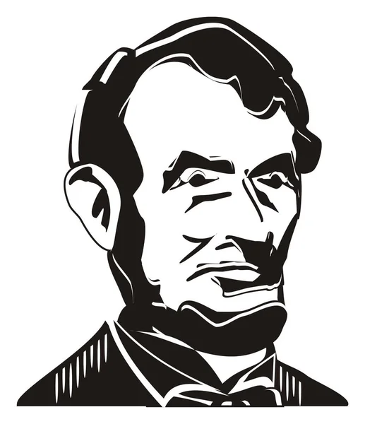 Чорно Біле Обличчя Лінкольна — стокове фото