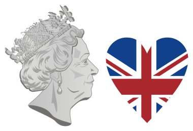  Kraliçe II. Elizabeth ve kalbi İngiliz bayrağıyla