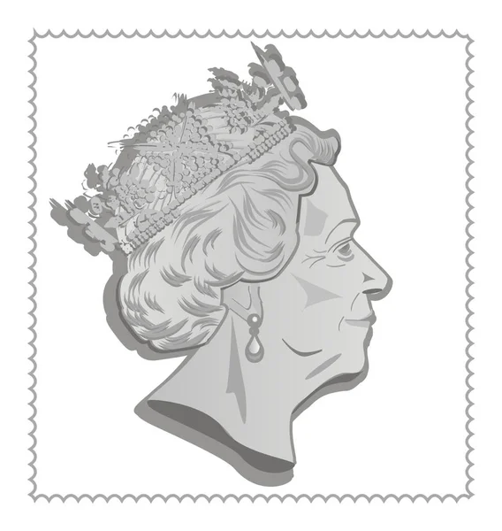 Королева Елизавета Почтовом Штемпеле — стоковое фото