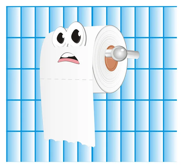 Papier Toilette Blanc Surprise Sur Mur — Photo