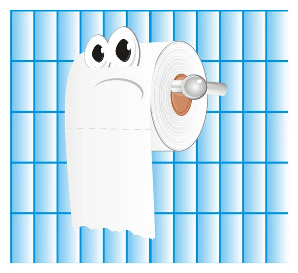 Smutný Bílý Toaletní Papír Zdi — Stock fotografie