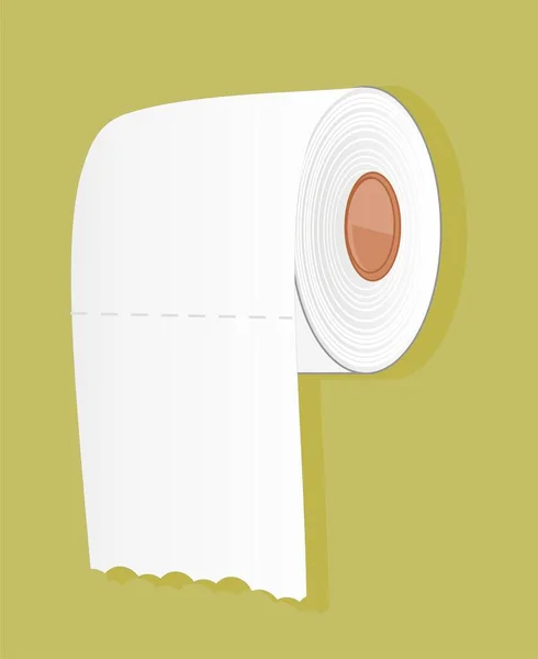 Белая Туалетная Бумага Зеленой Стене — стоковое фото