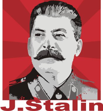 Joseph Stalin kırmızı bayrakta