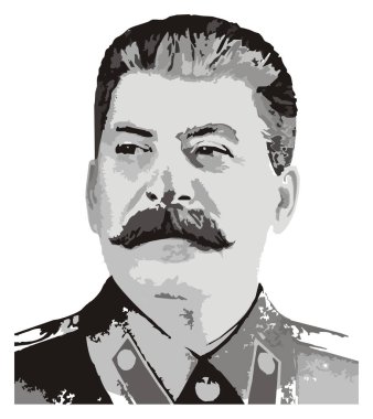 Joseph Stalin 'in renkli portresi değil. 