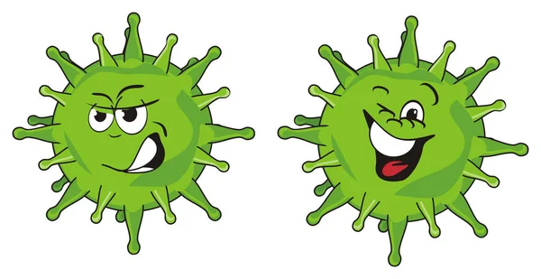 Pair Different Faces Set Coronavirus — Stock Photo, Image