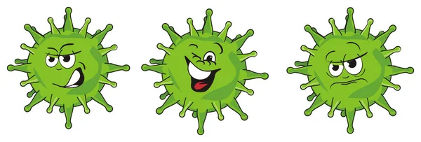 Lot Different Faces Set Coronavirus — Stock Photo, Image