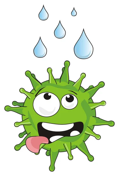 Crazy Face Coronavirus Water — Stock Photo, Image