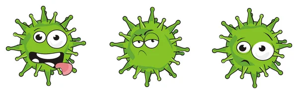 Trzy Różne Twarze Zestaw Wirusa — Zdjęcie stockowe