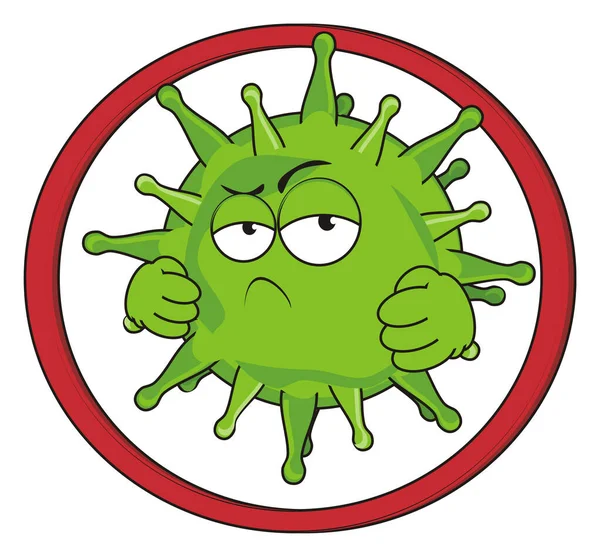 Ongelukkig Virus Rood Teken — Stockfoto