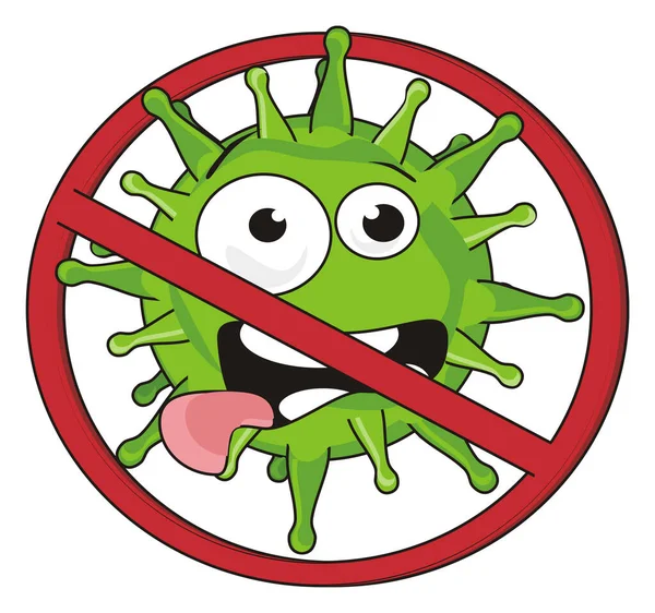 Galet Virus Och Rött Förbud — Stockfoto