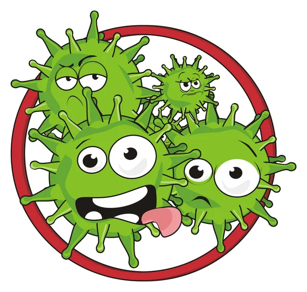 Veel Virus Rood Bord — Stockfoto