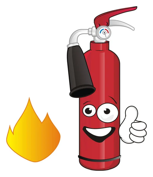 Funny Fire Extinguisher Fire — Stock Photo, Image